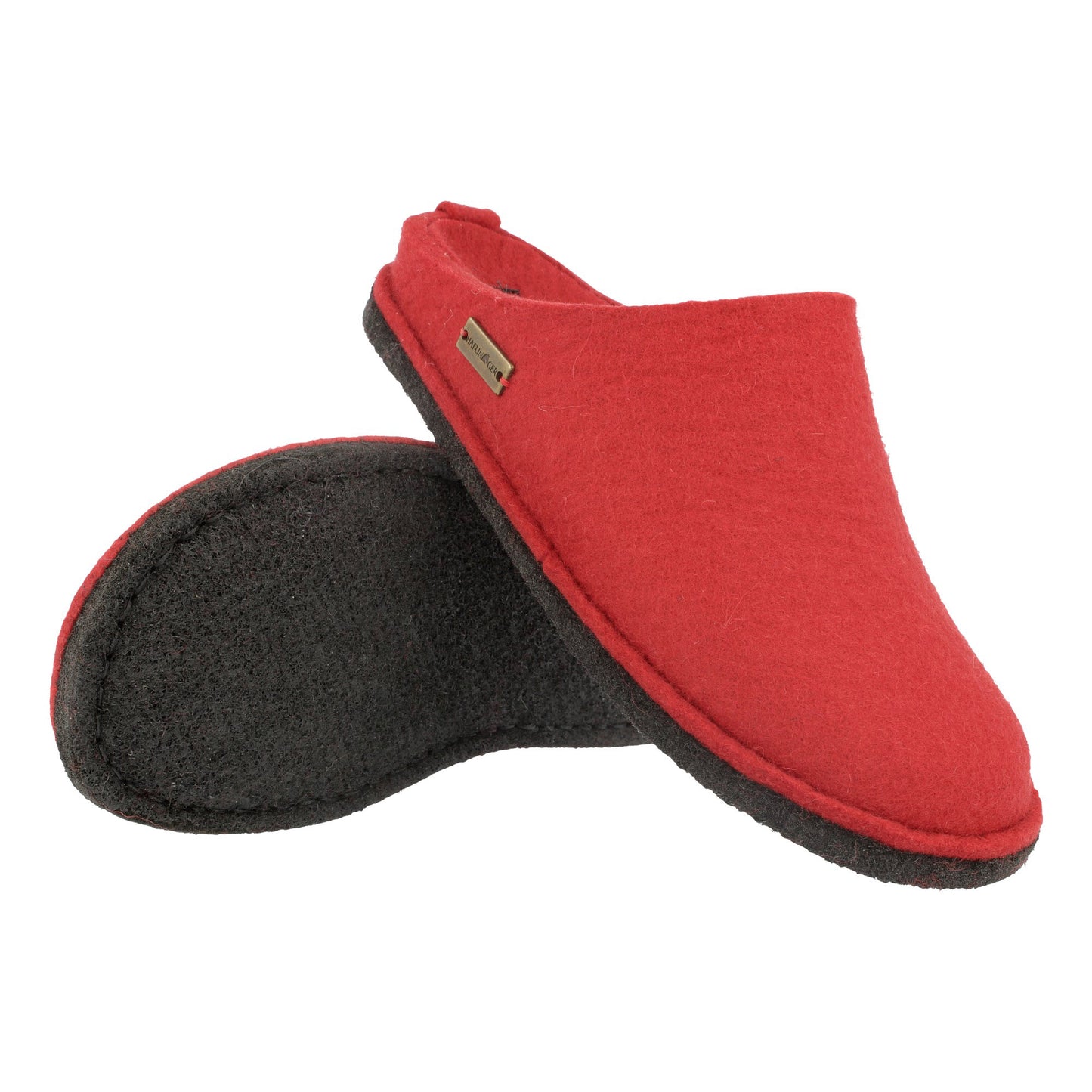 Haflinger AR Soft felt slipper unisex felt sole red