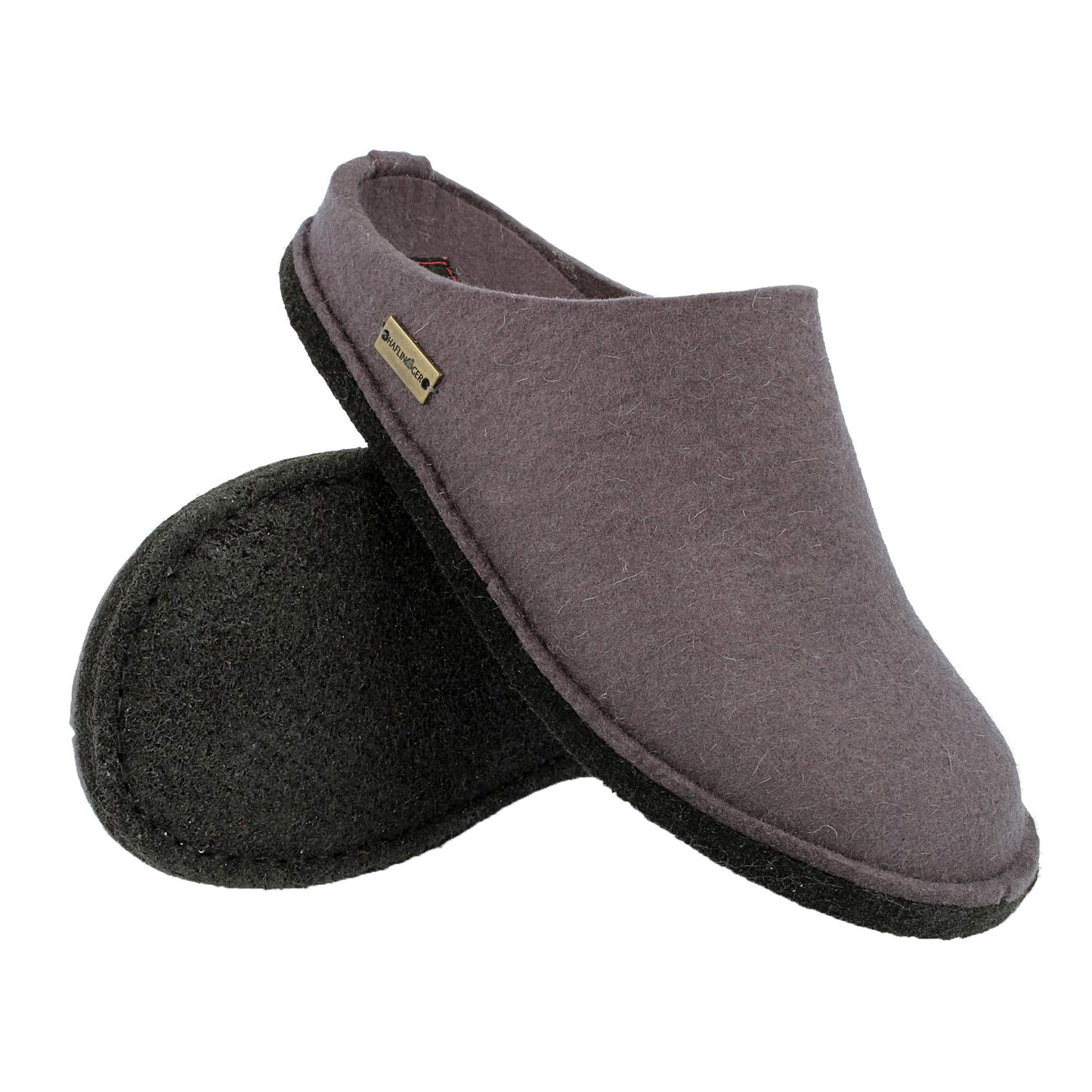 Haflinger AR Soft felt slipper unisex felt sole light rey