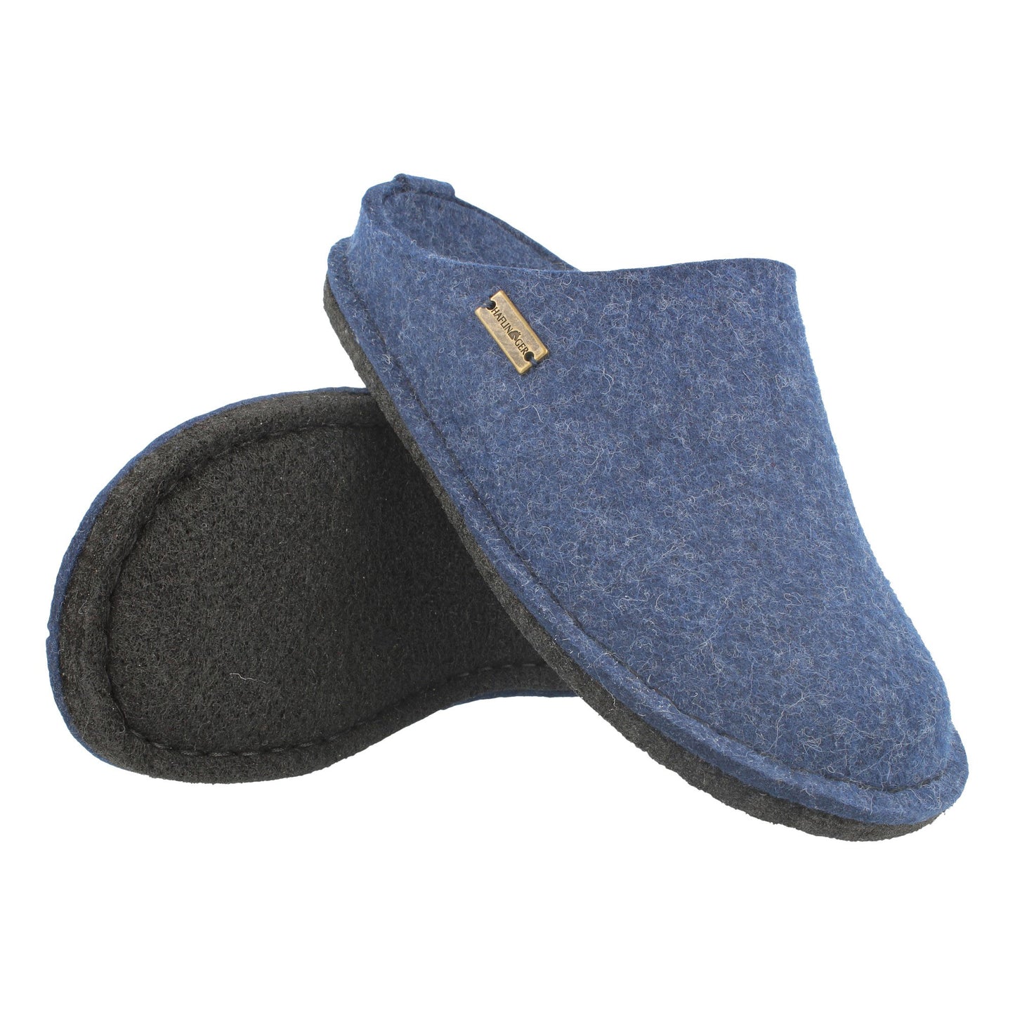 Haflinger AR Soft felt slipper unisex felt sole blue