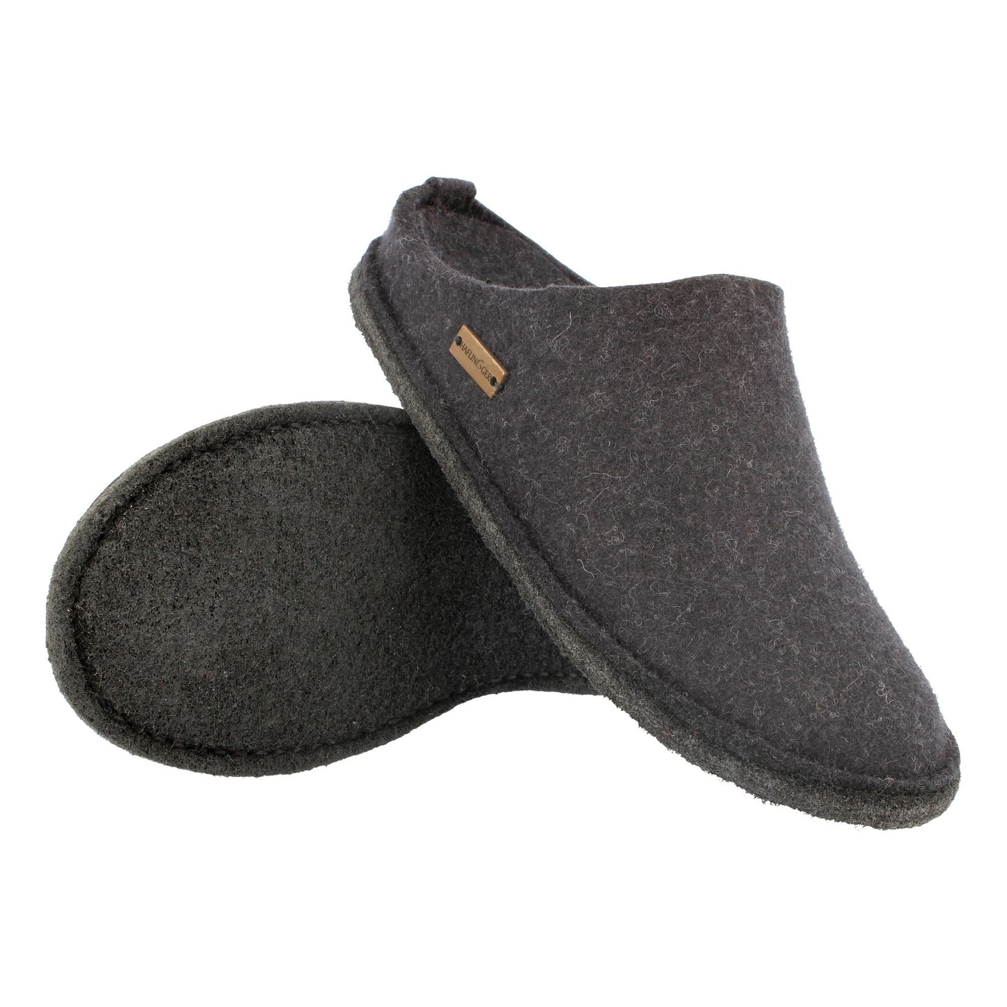 Haflinger AR Soft felt slipper unisex felt sole dark grey