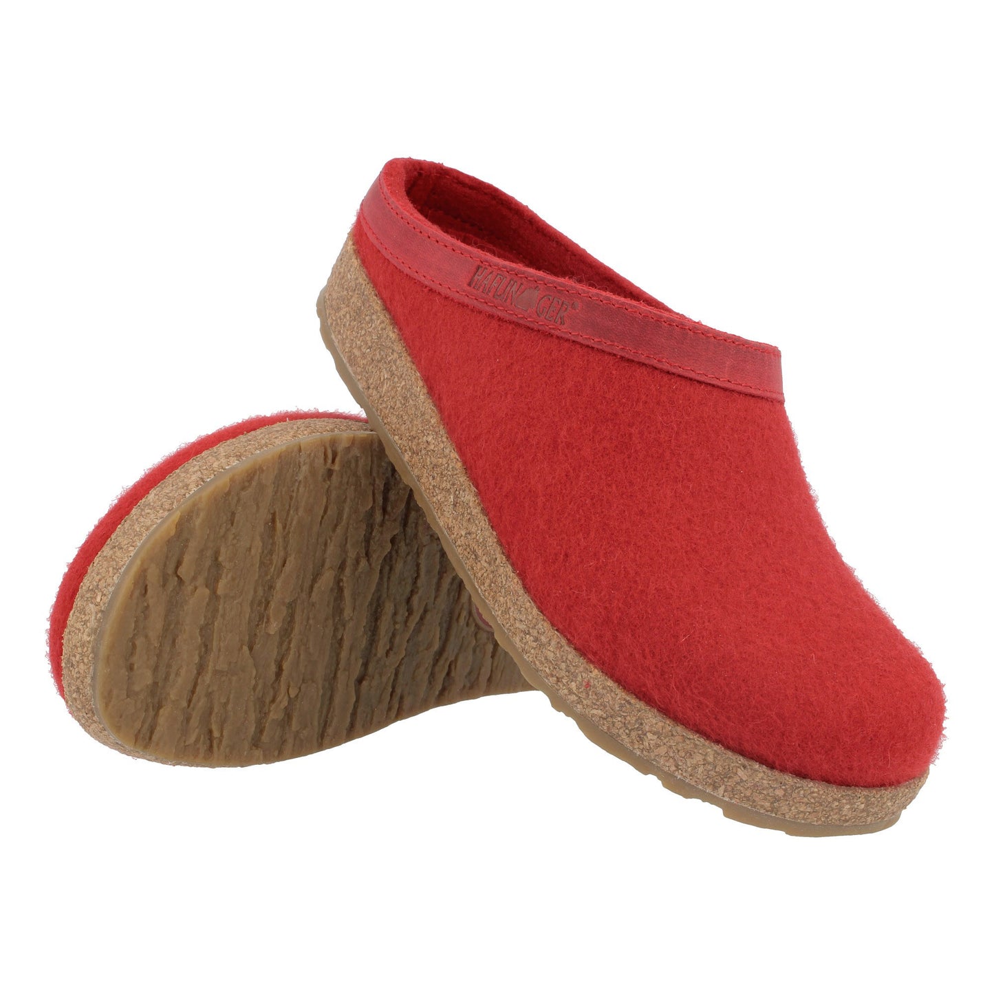 grizzly GZL slipper red woolfelt