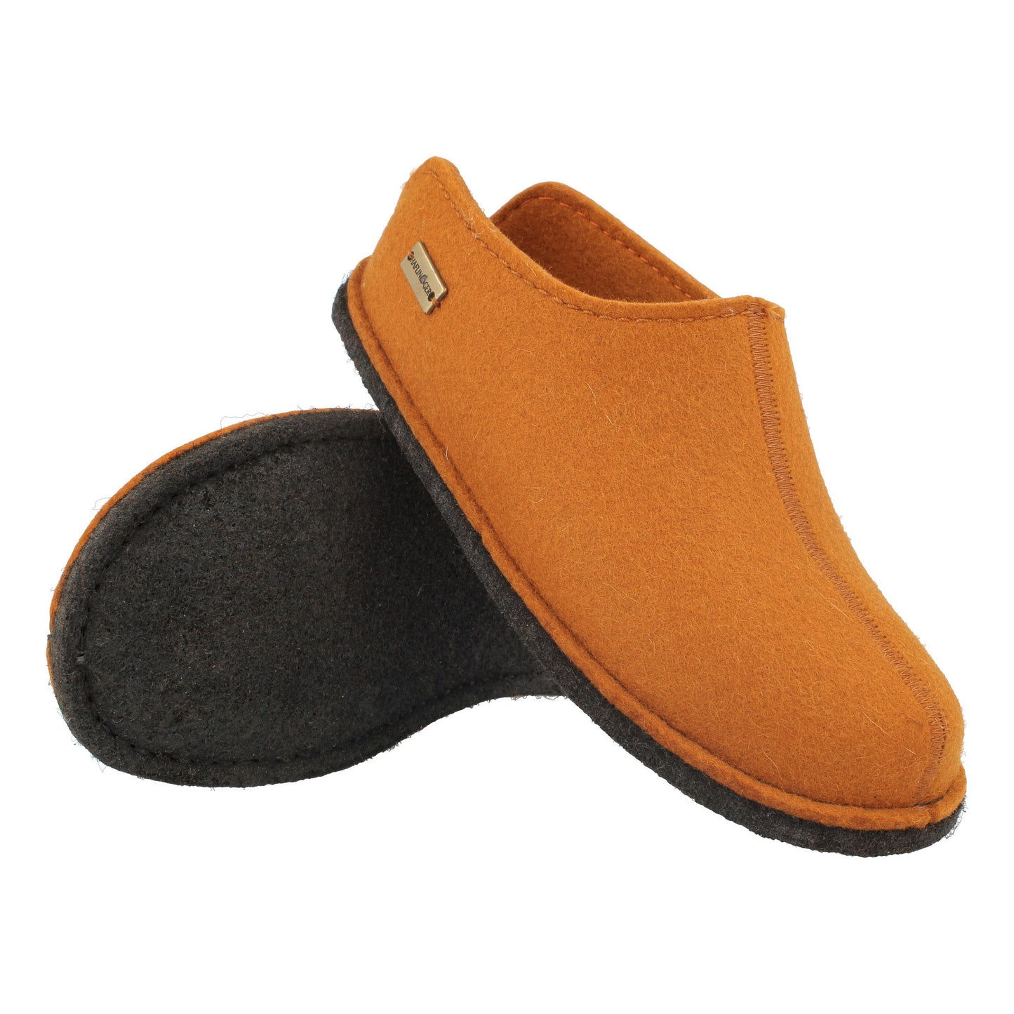 Haflinger AR Smily felt slipper unisex felt sole orange 